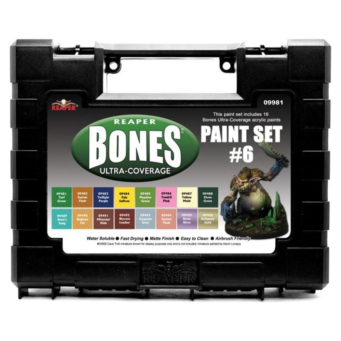 Set de Pintura Acrílica Reaper 09981 - Cobertura Ultra Huesos 16 Colores