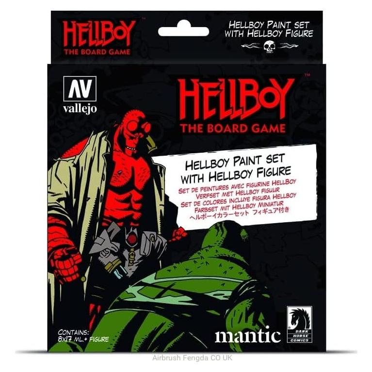 Juego de Mesa Vallejo VAL70187 Set de Pintura Hellboy 9 Piezas