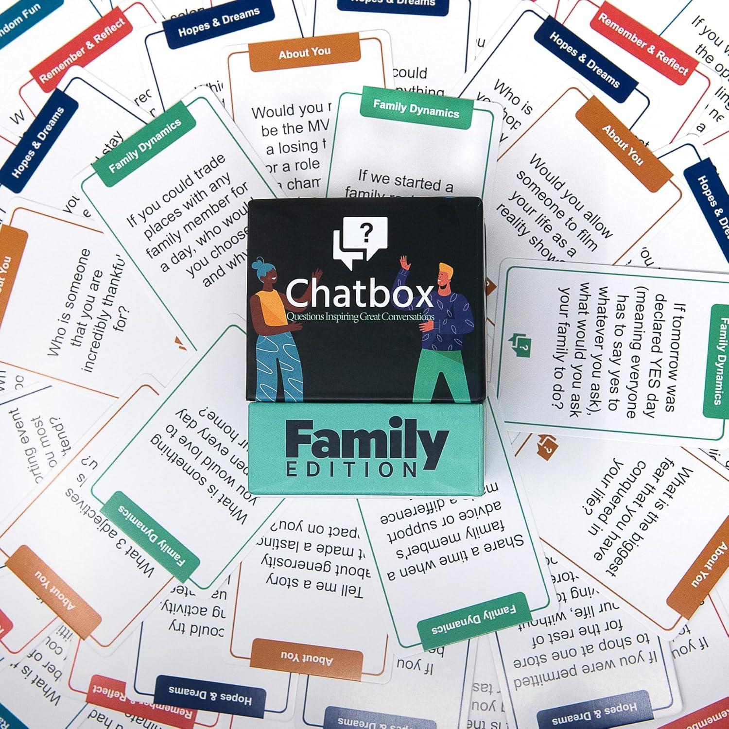 Chatbox - 200 Tarjetas de Conversación para Juegos Familiares