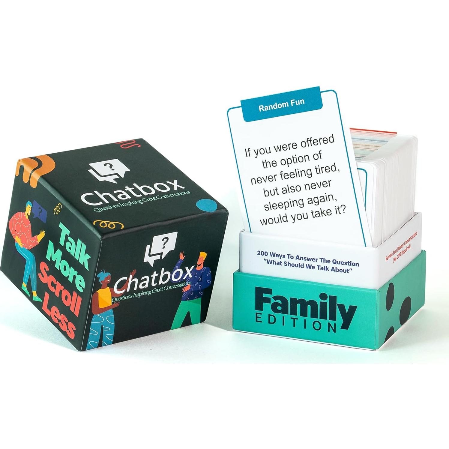 Chatbox - 200 Tarjetas de Conversación para Juegos Familiares