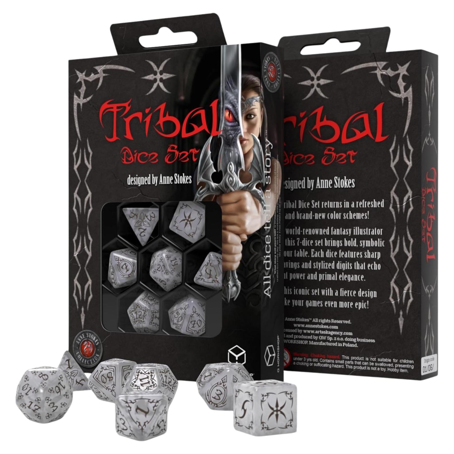 Dados Poliedricos RPG Anne Stokes 7 Piezas Perla Marrón