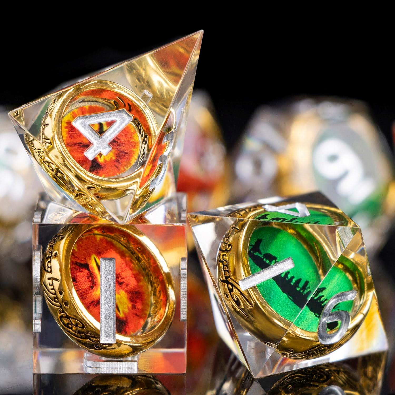 Conjunto de Dados Poliedricos DND ORIFANTOU con Caja - 7 Piezas