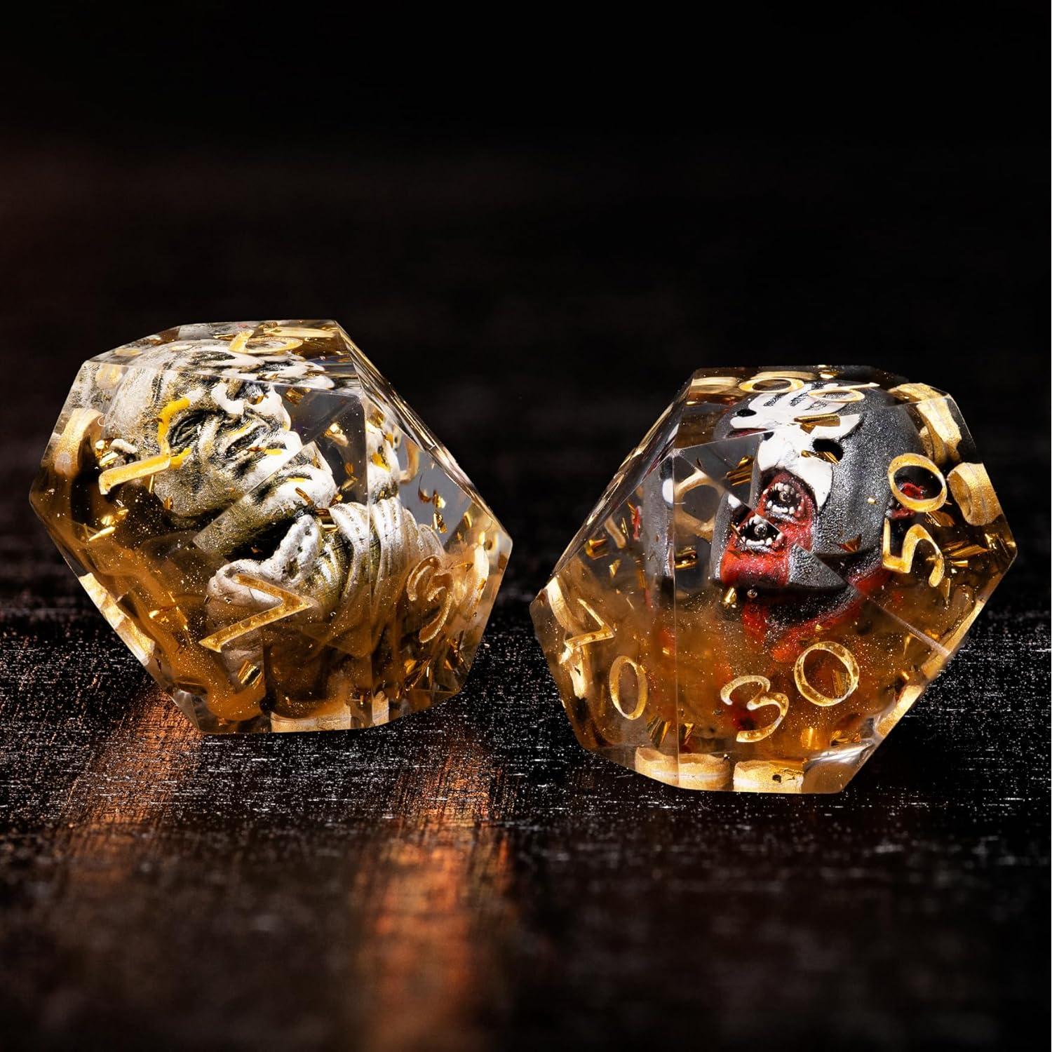 Juego de Dados Poliedricos 7 Piezas DiceBell - Élfico Dorado