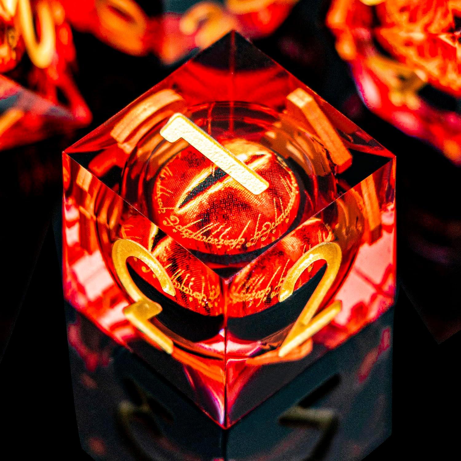 Juego de Dados Poliedricos OGCOPHEN 7PCS Ojo que Todo lo Ve