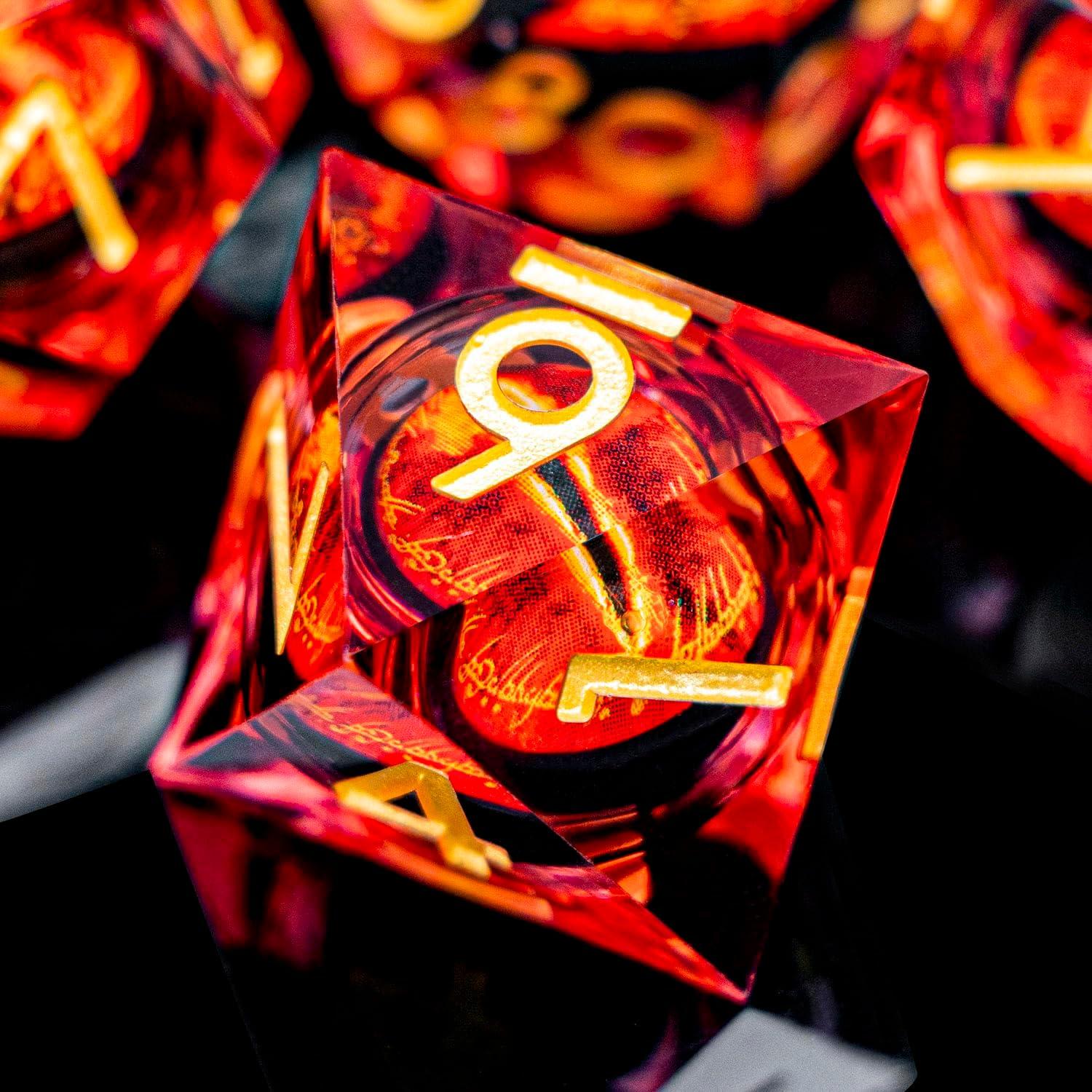 Juego de Dados Poliedricos OGCOPHEN 7PCS Ojo que Todo lo Ve