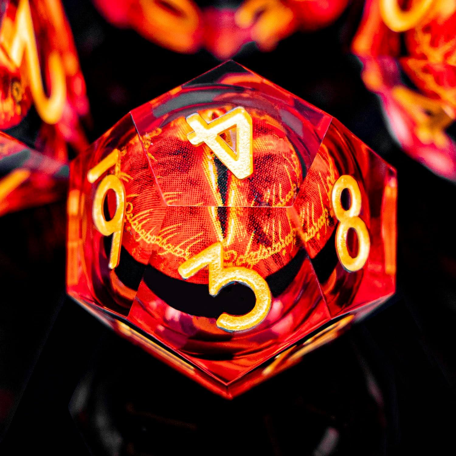 Juego de Dados Poliedricos OGCOPHEN 7PCS Ojo que Todo lo Ve