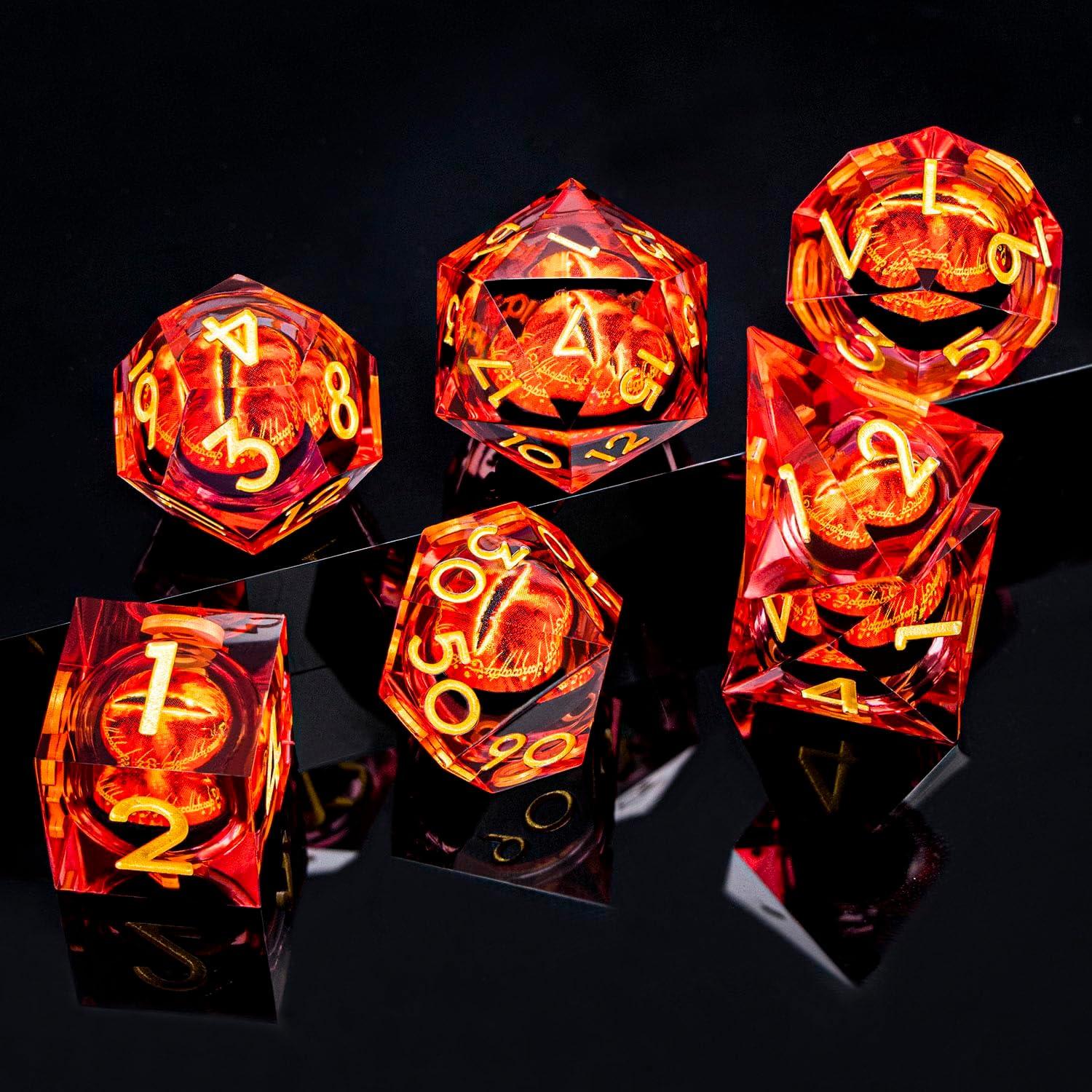 Juego de Dados Poliedricos OGCOPHEN 7PCS Ojo que Todo lo Ve