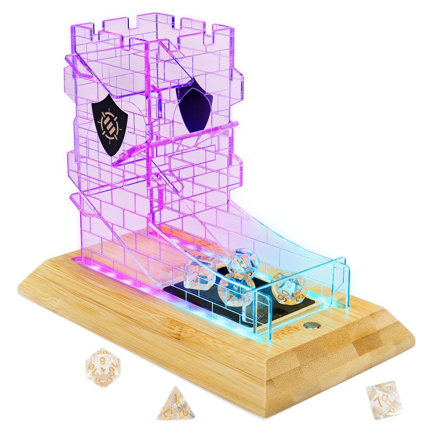 Torre de Dados LED Enhance con Juego de 7 Dados Transparentes