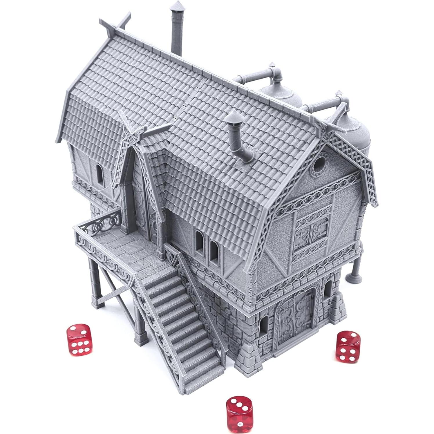 Cervecería Medieval 3D EnderToys para RPG y Wargames 28mm