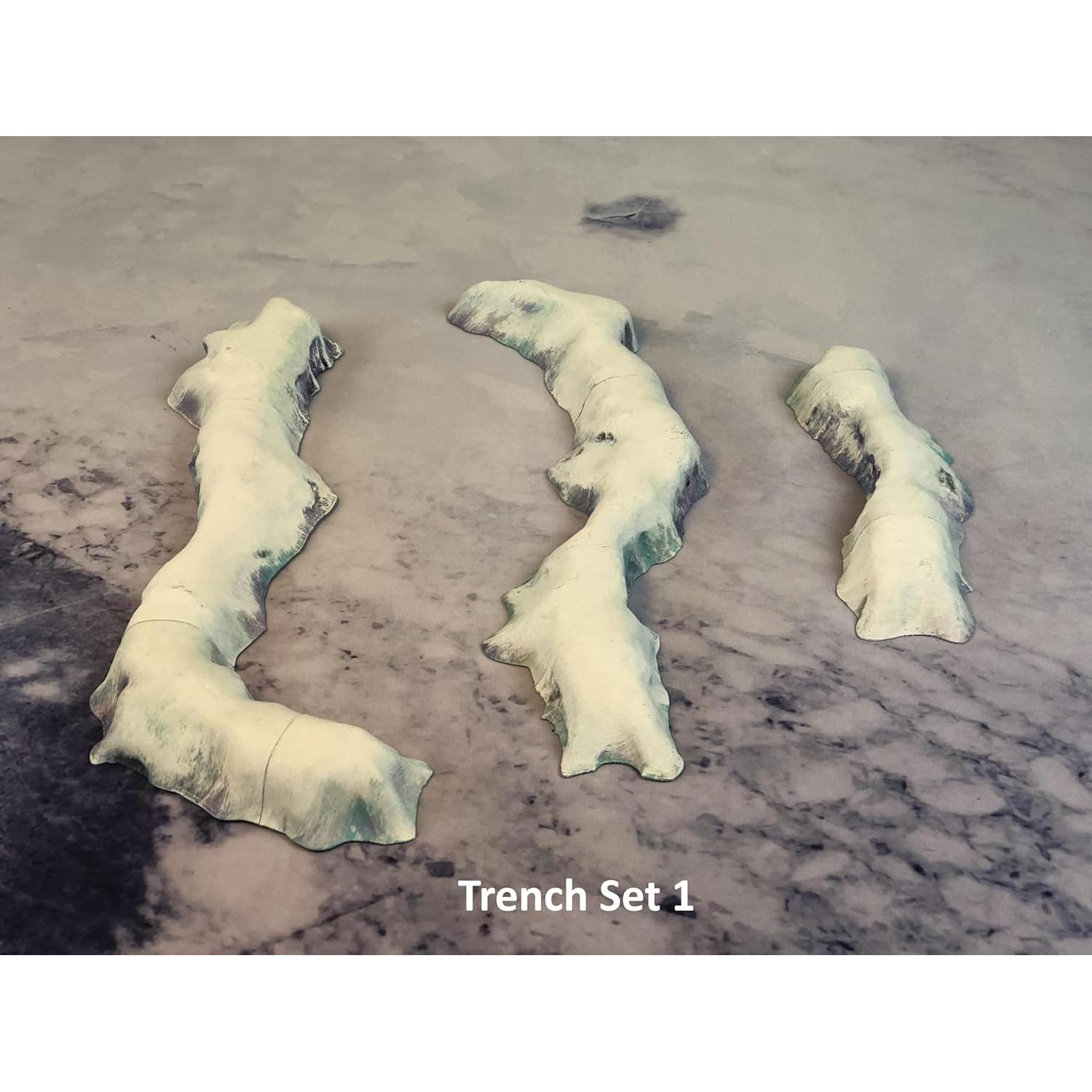 Terreno de Guerra de Mesa en Miniatura Terreno de Legión - Trinchera Pintada