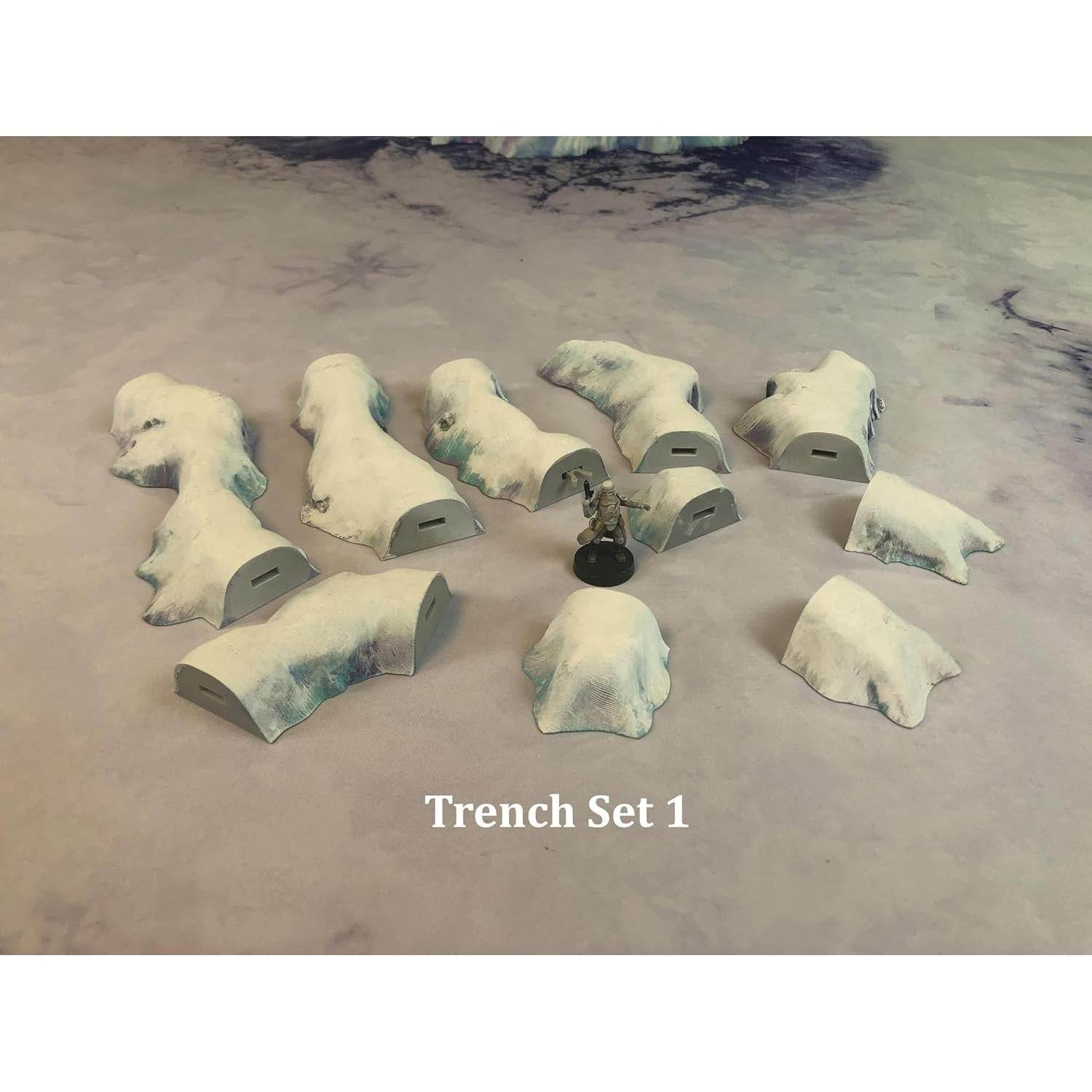 Terreno de Guerra de Mesa en Miniatura Terreno de Legión - Trinchera Pintada