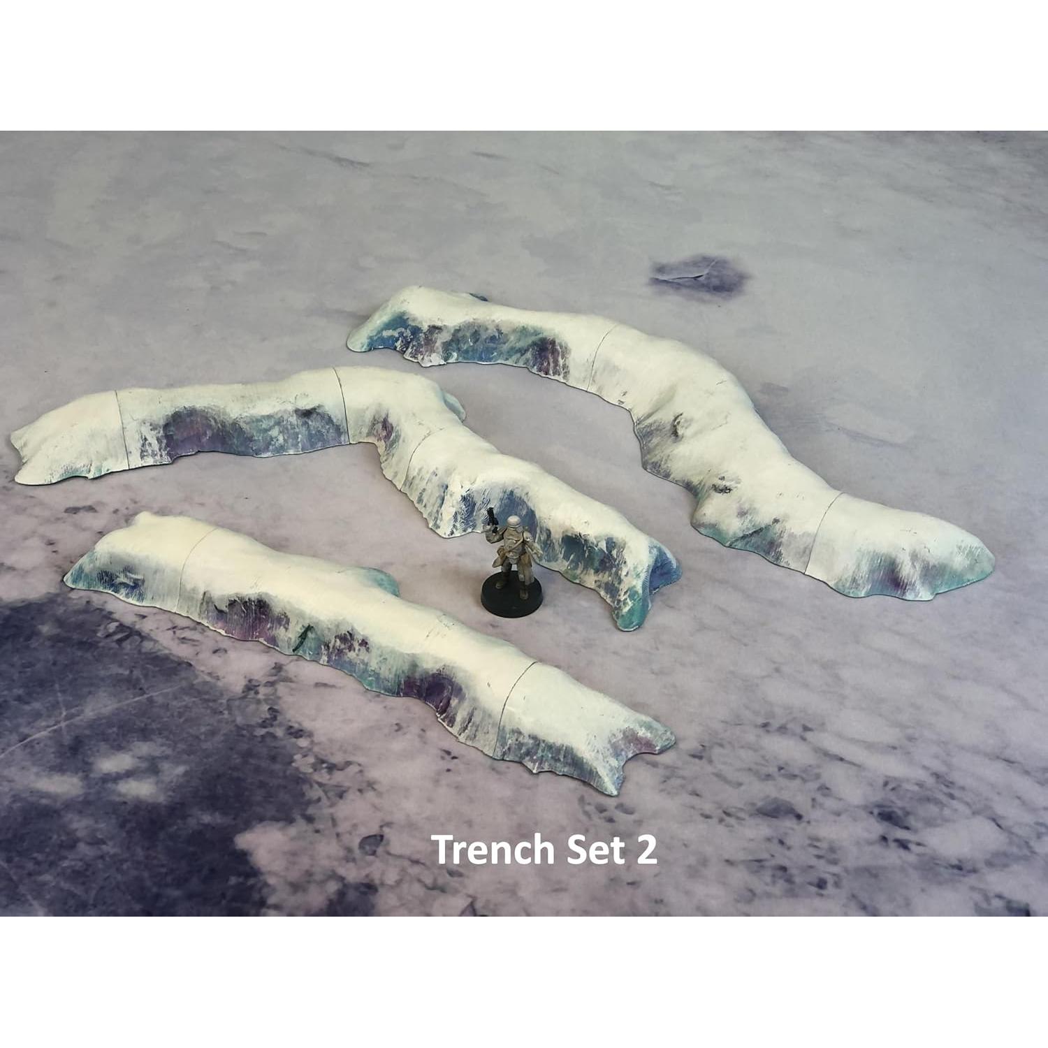 Terreno de Guerra de Mesa en Miniatura Terreno de Legión - Trinchera Pintada