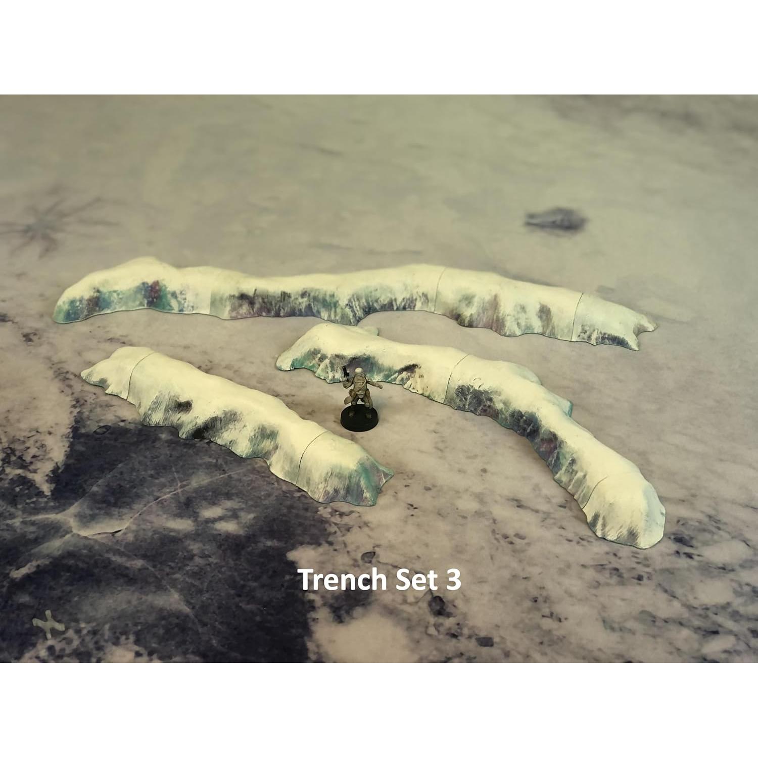 Terreno de Guerra de Mesa en Miniatura Terreno de Legión - Trinchera Pintada