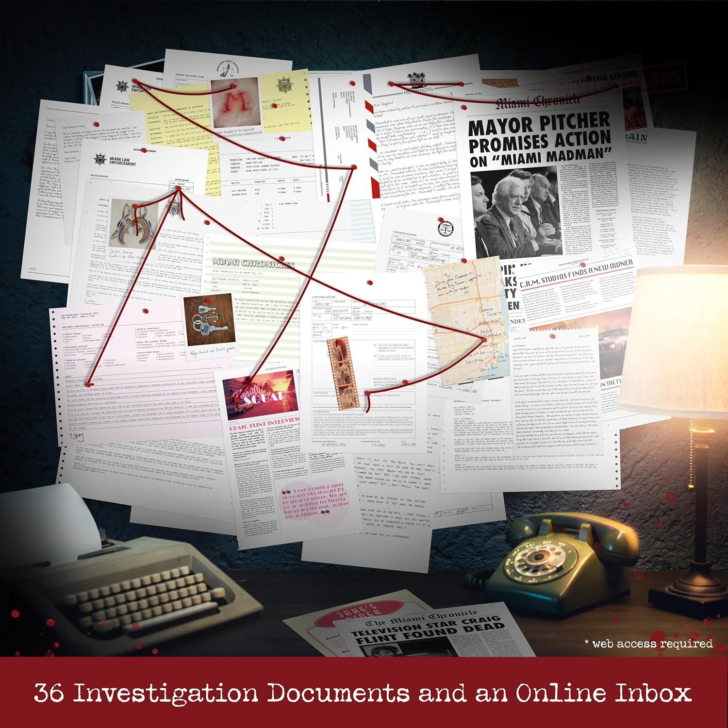 Juego de misterio Asesinos Crípticos - Asesinato en Miami