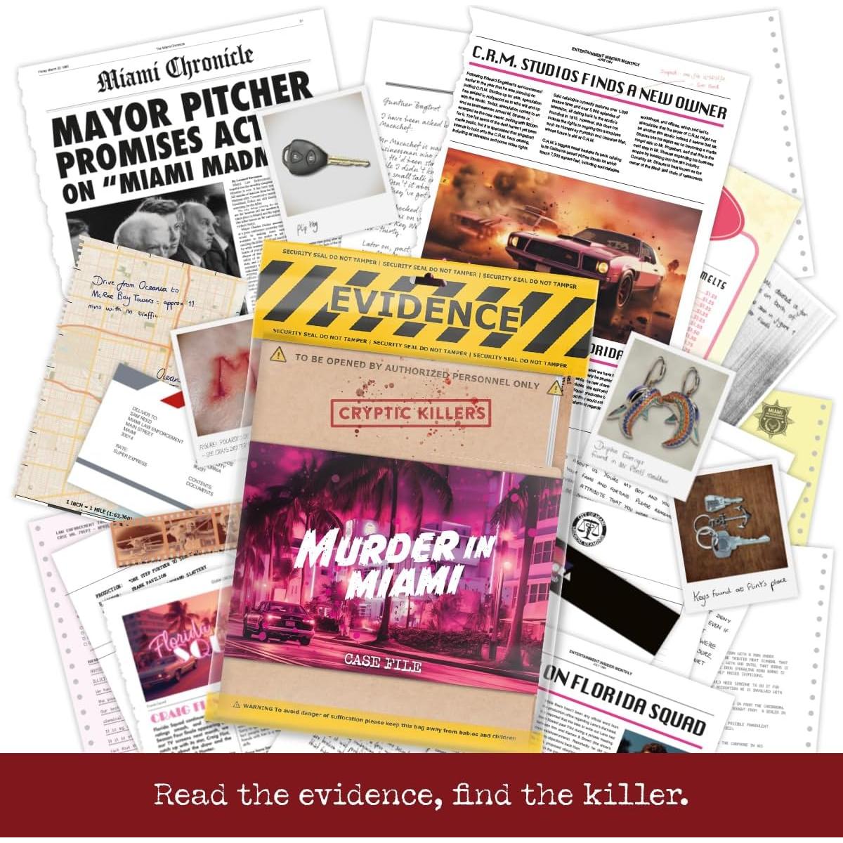 Juego de misterio Asesinos Crípticos - Asesinato en Miami