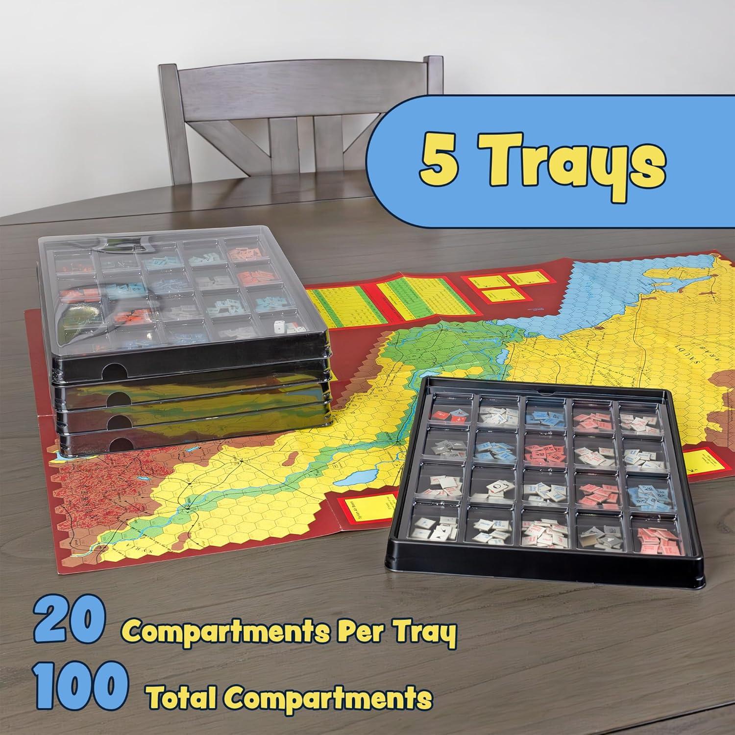 Bandejas de Contador de Juego Toy Vault - Paquete de 5, 20 Compartimentos