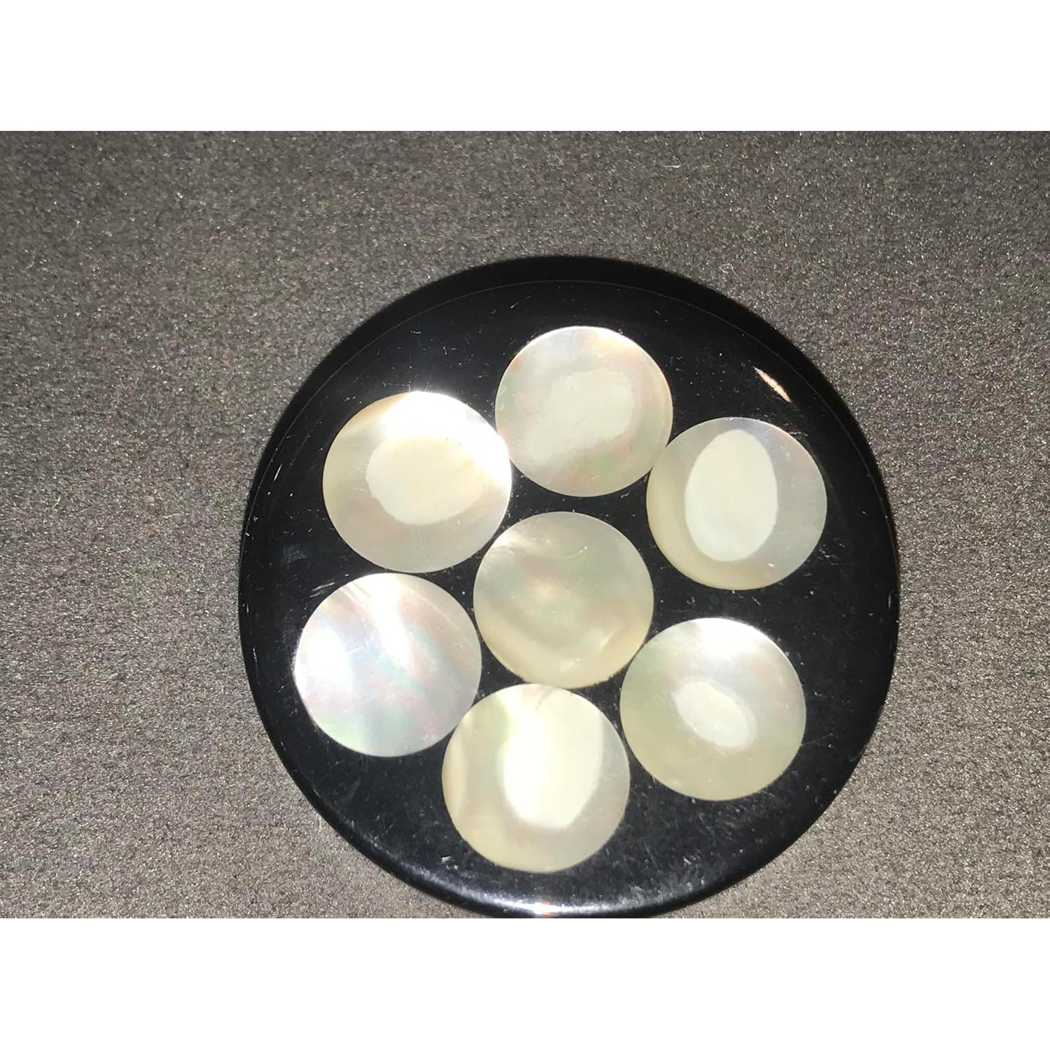 30 Fichas de Backgammon en Madreperla + 4 Dados - Taller Zayed