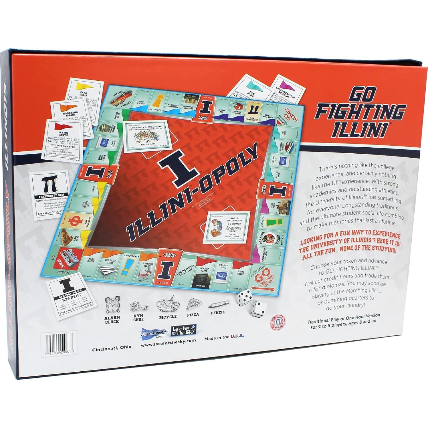 Juego de Mesa Illiniopoly Tarde para el Cielo - Universitario