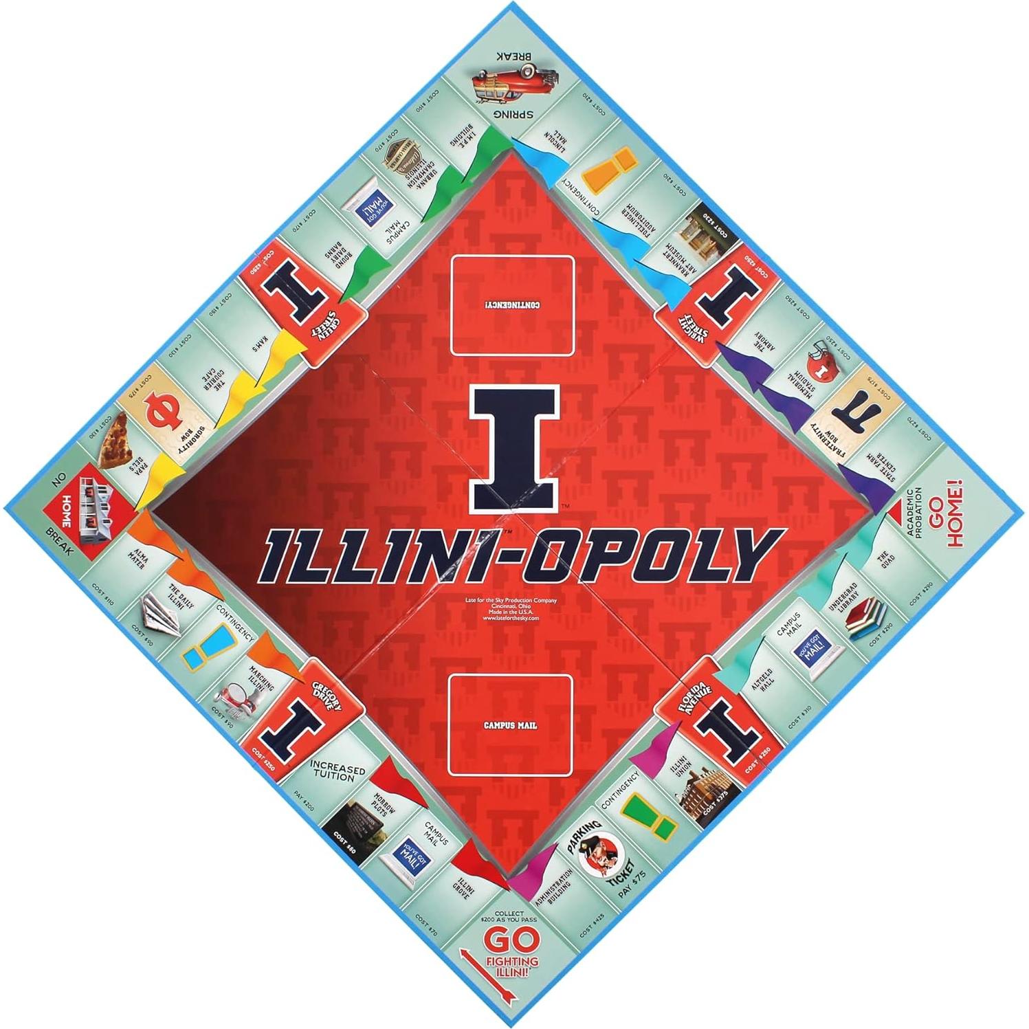 Juego de Mesa Illiniopoly Tarde para el Cielo - Universitario