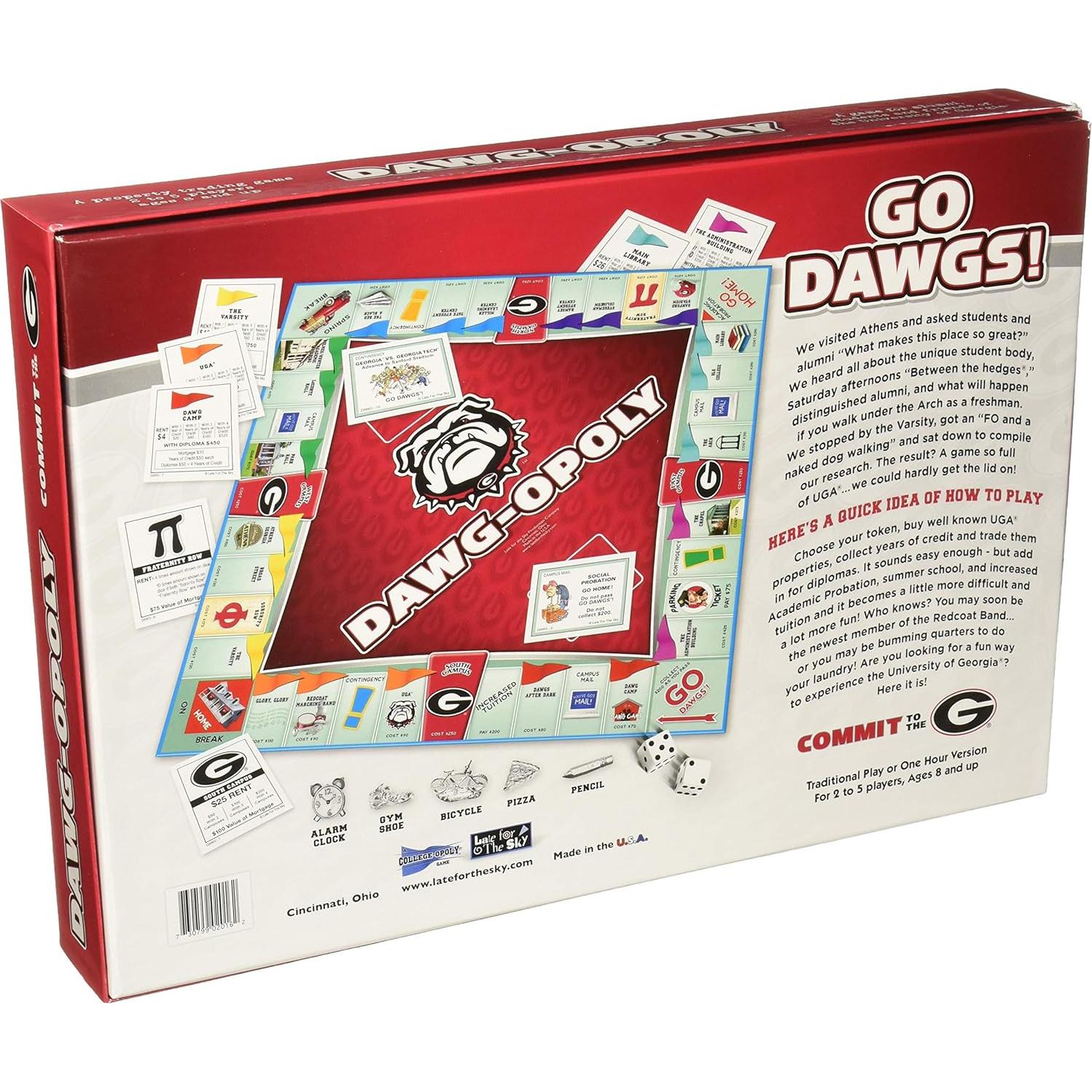 Juego de Mesa DAWGOPOLY Tarde para el Cielo Universidad Georgia