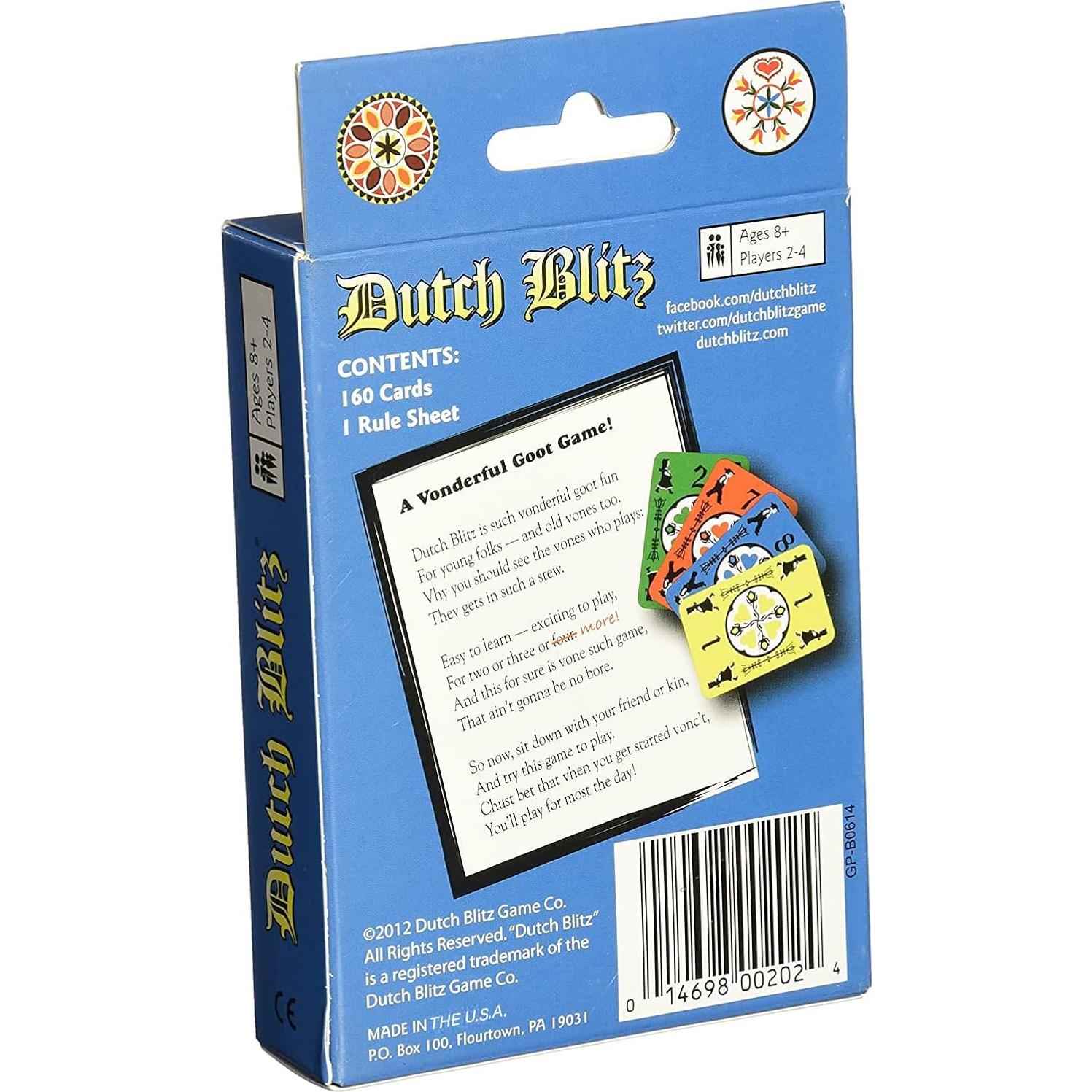 Dutch Blitz Paquete de Expansión Azul - Juego de Cartas para 8 Jugadores