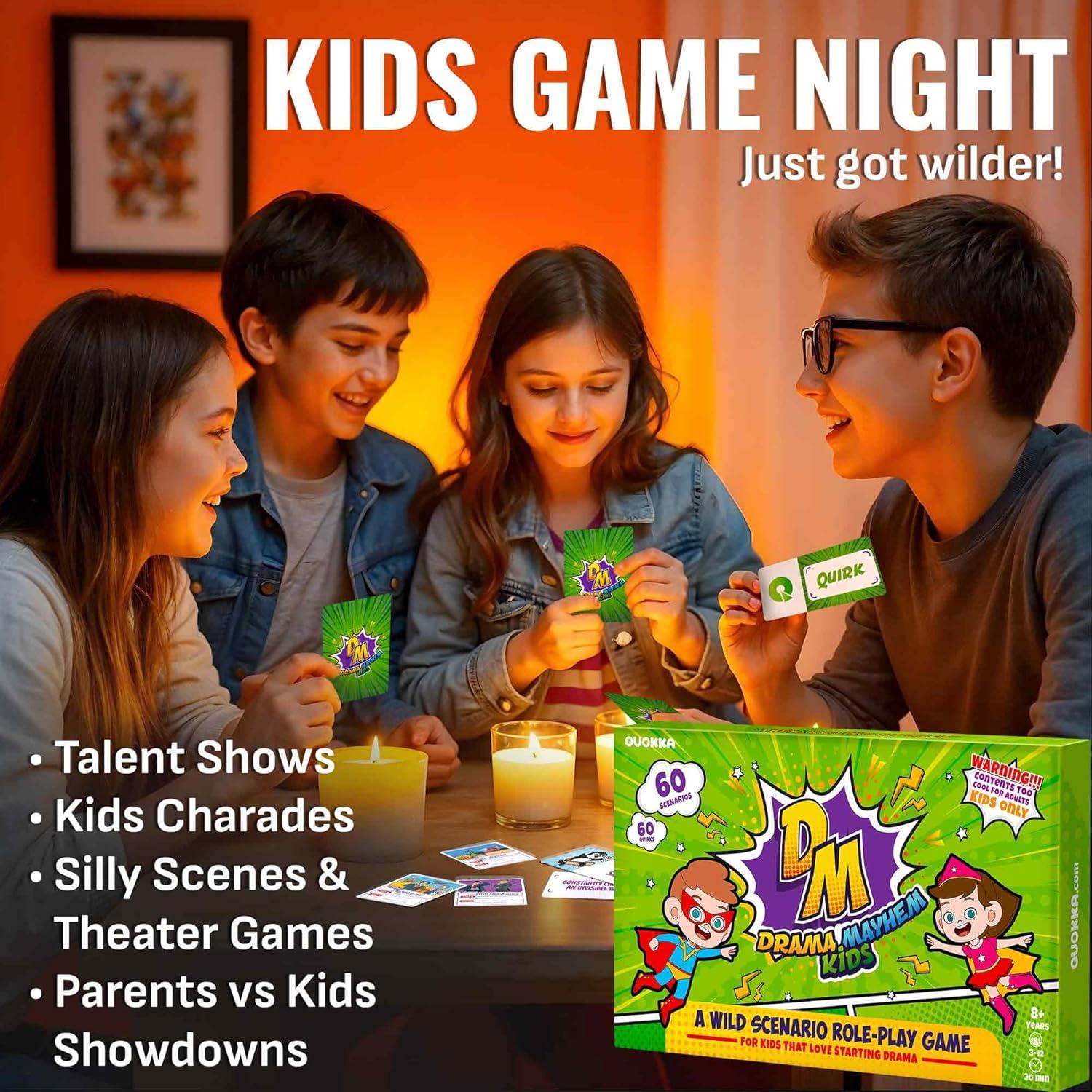 Juego de Charadas QUOKKA para Niños 8+ - 120 Escenarios Divertidos