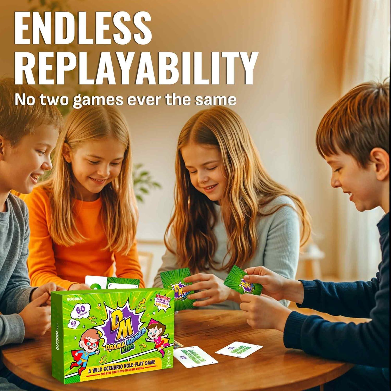 Juego de Charadas QUOKKA para Niños 8+ - 120 Escenarios Divertidos