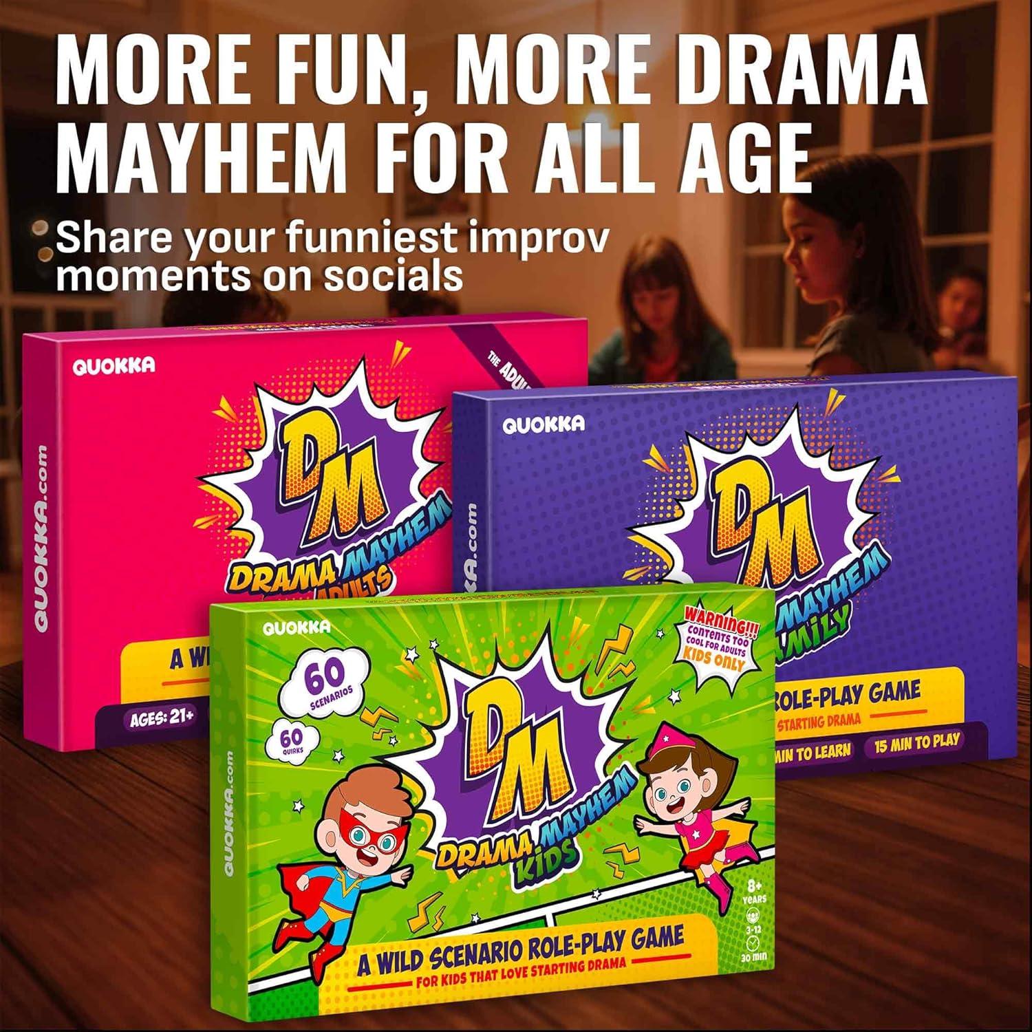 Juego de Charadas QUOKKA para Niños 8+ - 120 Escenarios Divertidos