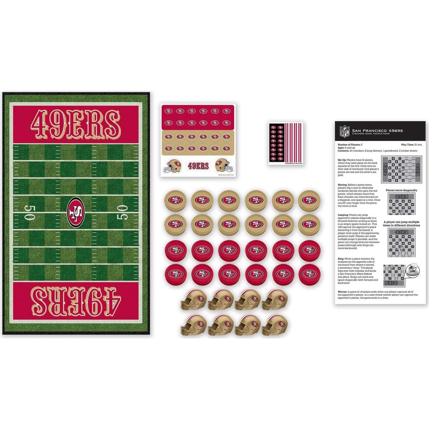 Juego de Damas NFL MasterPieces San Francisco 49ers 33x54.6cm