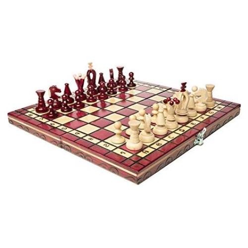 Juego de Ajedrez de Madera Plegable Muba Cereza 35x35 cm