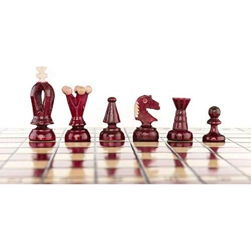 Juego de Ajedrez de Madera Plegable Muba Cereza 35x35 cm