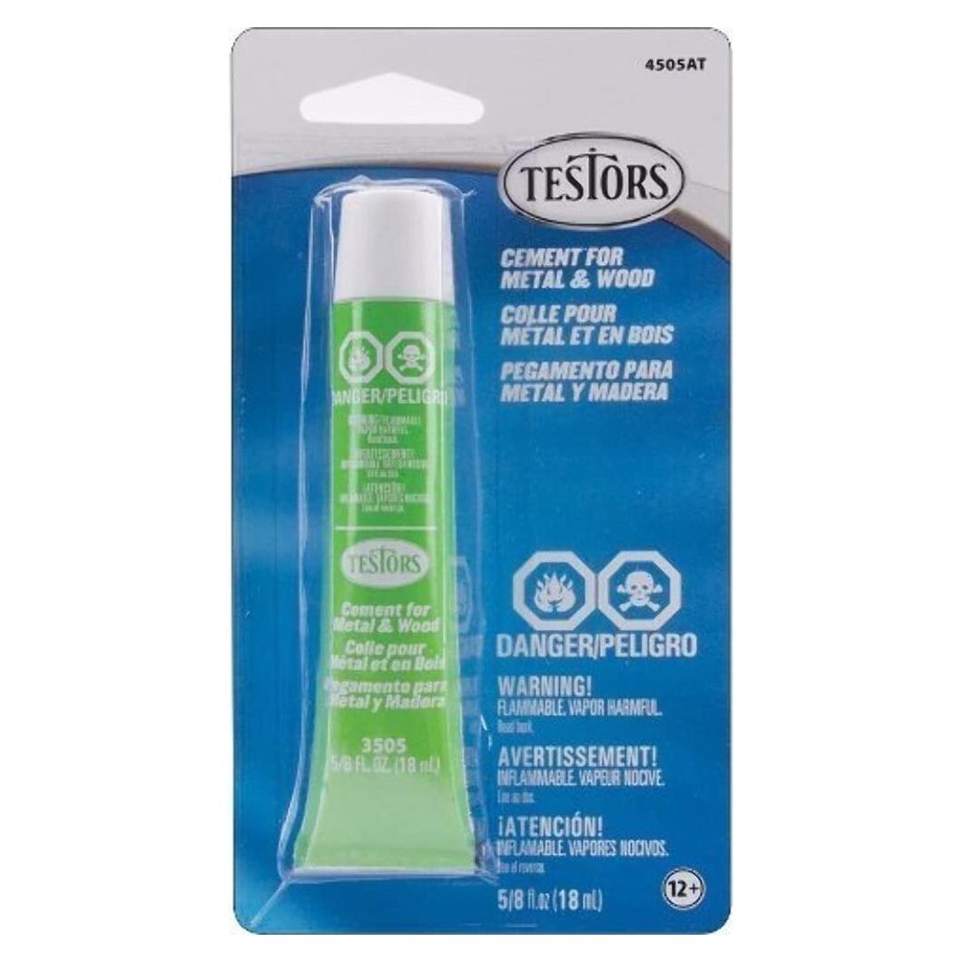 Cemento Testors 4505C para Modelos de Metal y Madera