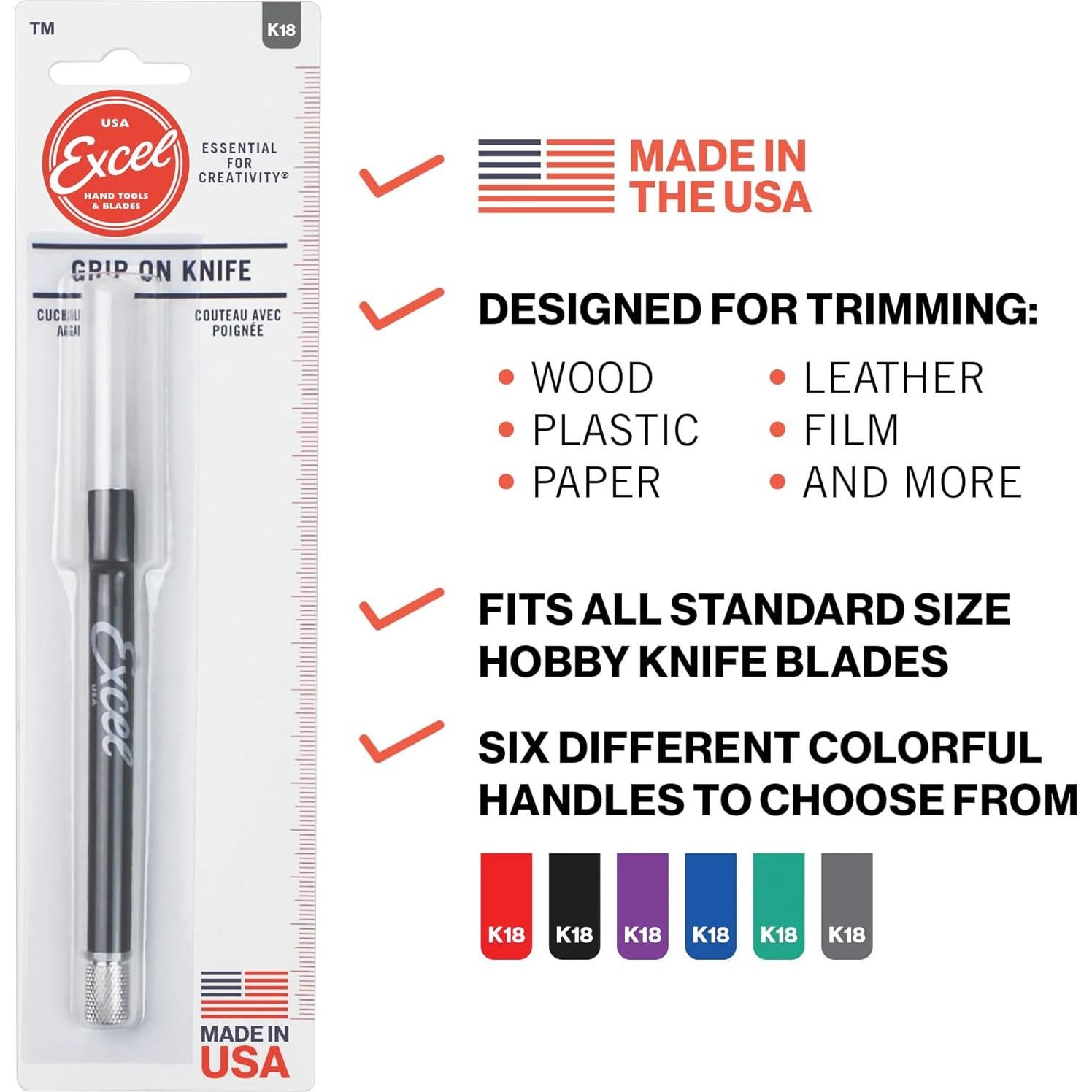 Juego de cuchillos de detalle Excel Blades K18 - Precisión y comodidad