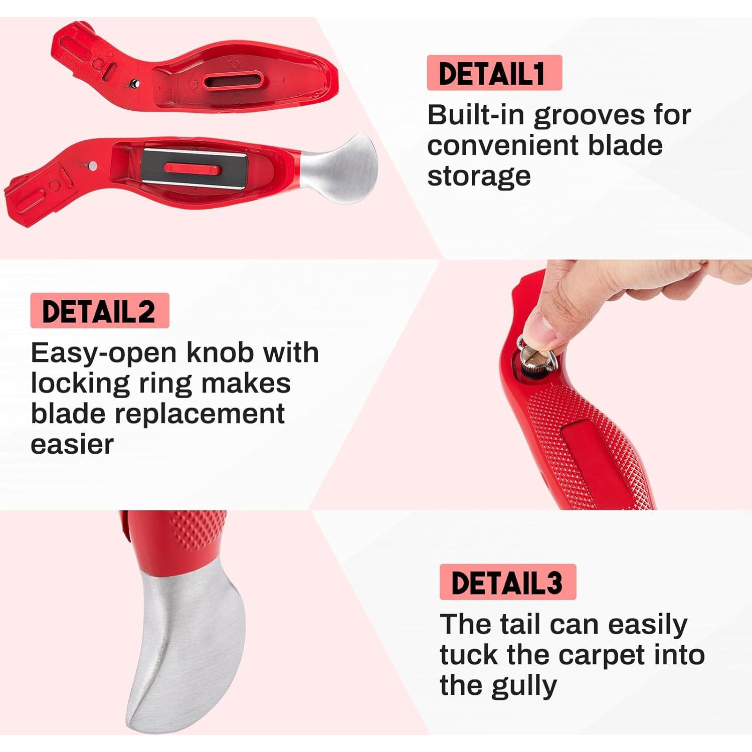 Cuchillos de Alfombra Lasnten 6 Piezas 20.32 cm Alta Resistencia