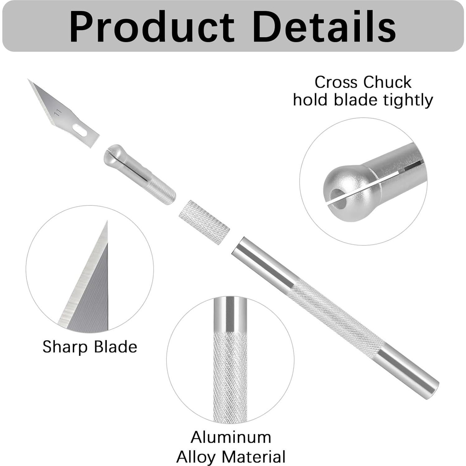 Juego de cuchillos de precisión VICROIC 12 piezas metal