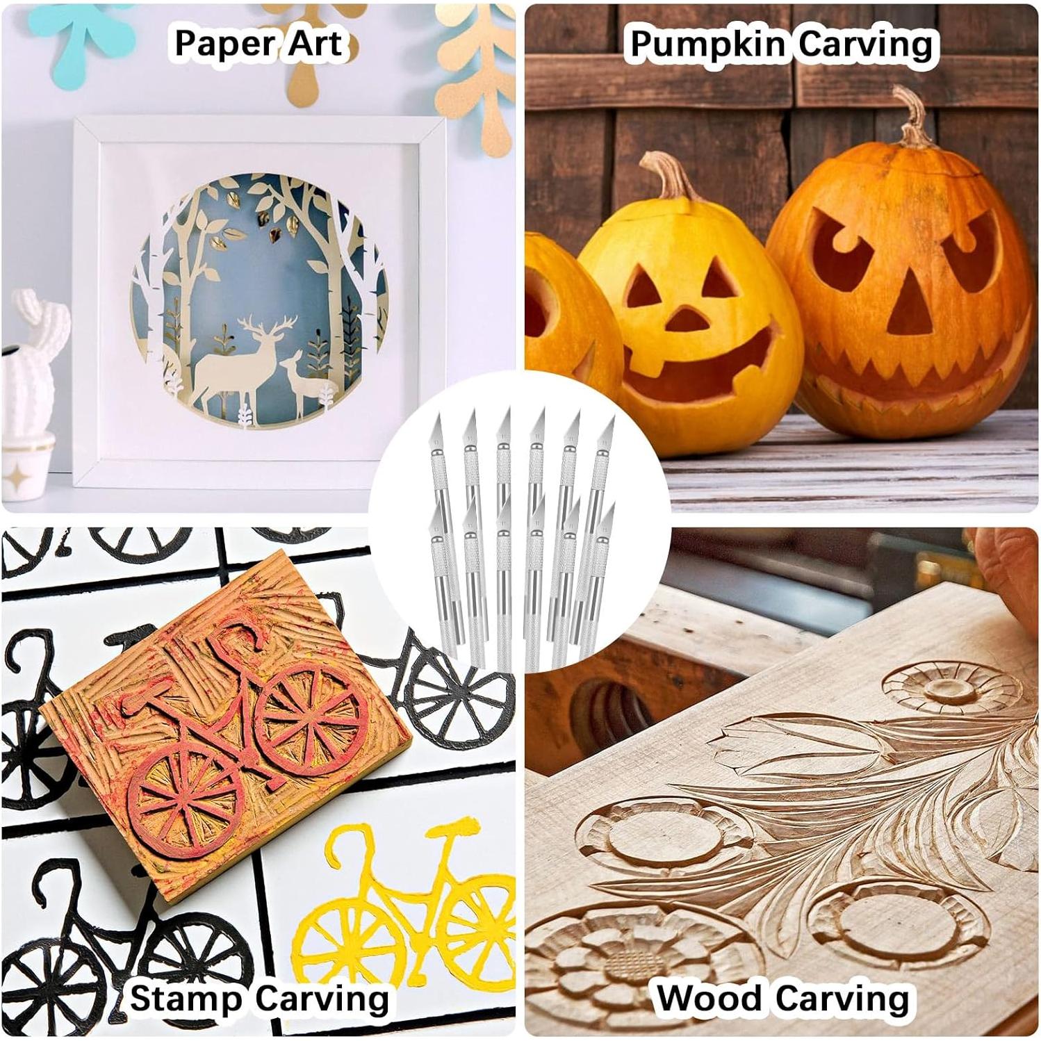 Juego de cuchillos de precisión VICROIC 12 piezas metal