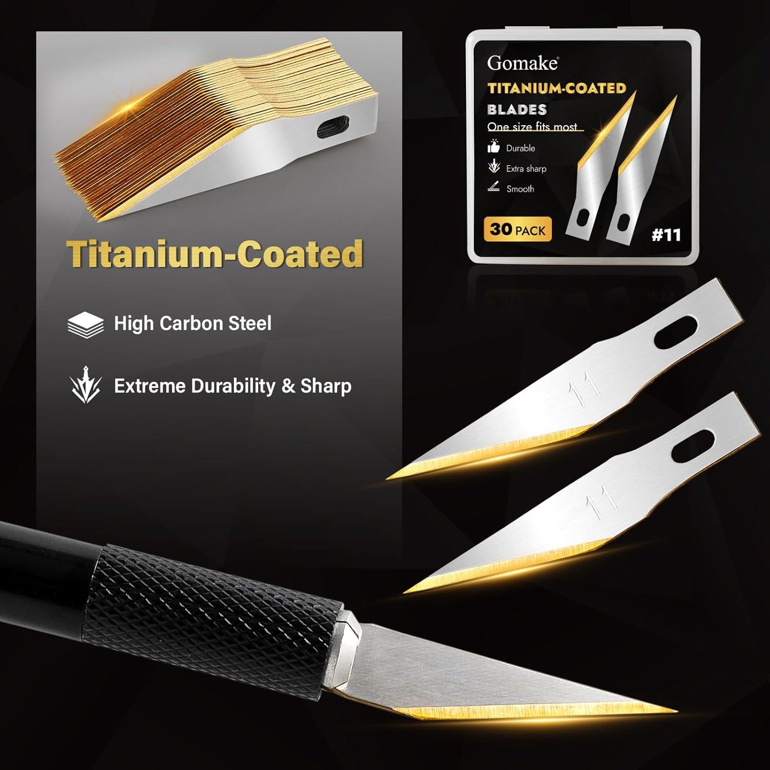 Juego de Cuchillos de Precisión Gomake 2PCS con 20 Cuchillas