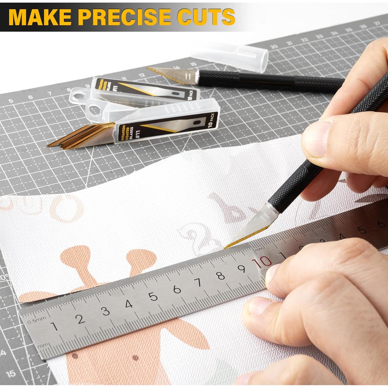 Juego de Cuchillos de Precisión Gomake 2PCS con 20 Cuchillas