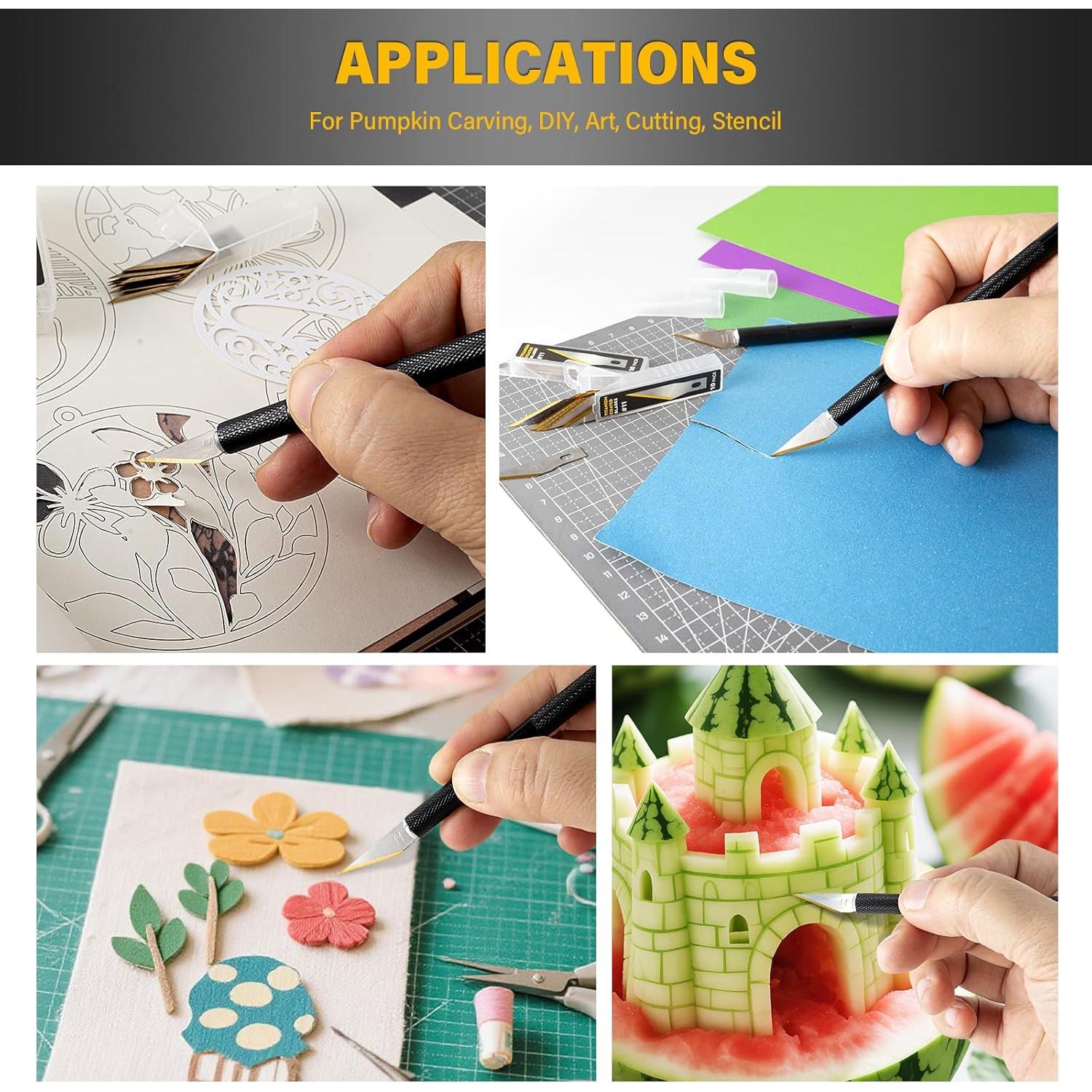 Juego de Cuchillos de Precisión Gomake 2PCS con 20 Cuchillas