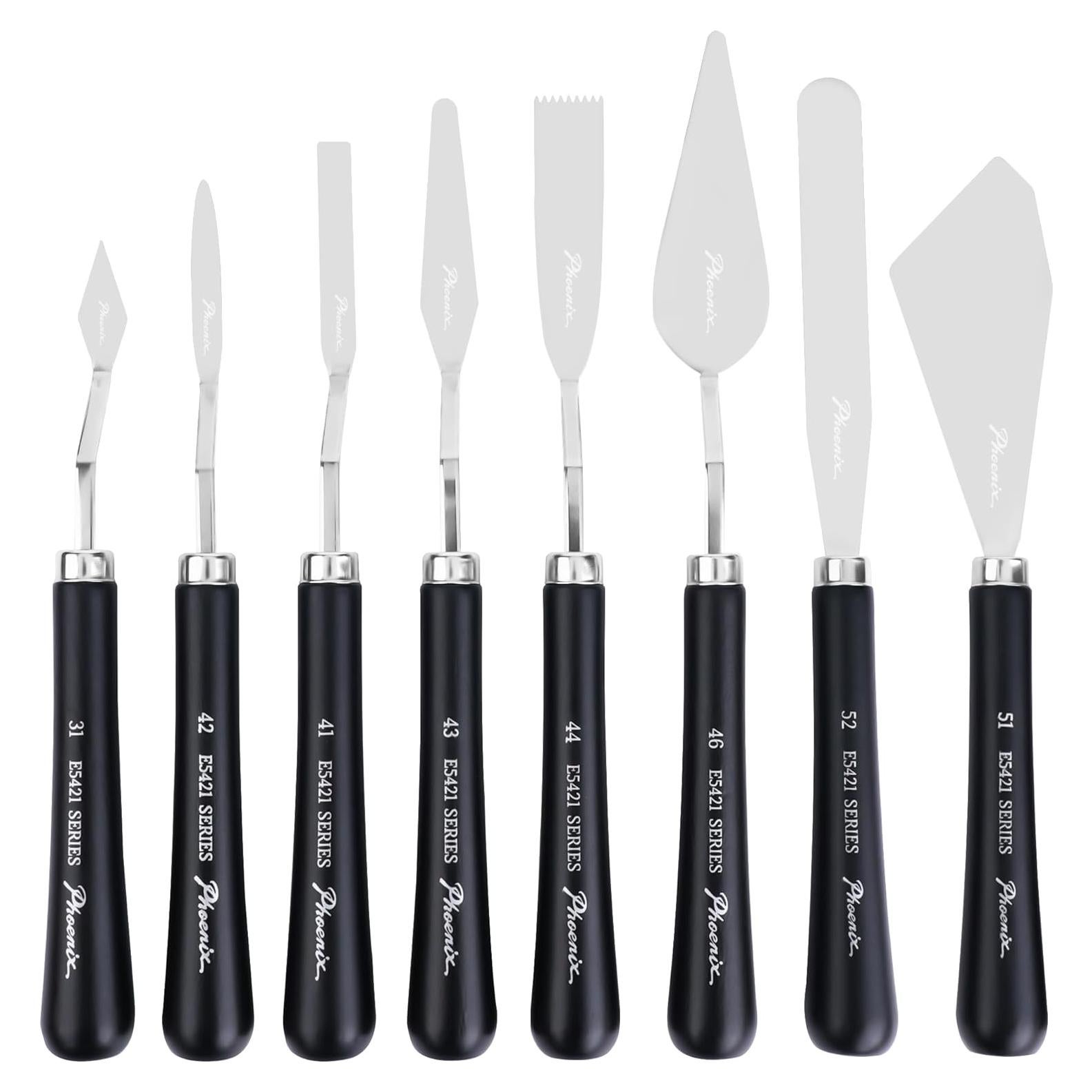 Juego de Espátulas de Paleta PHOENIX 8 Piezas Acero Inoxidable