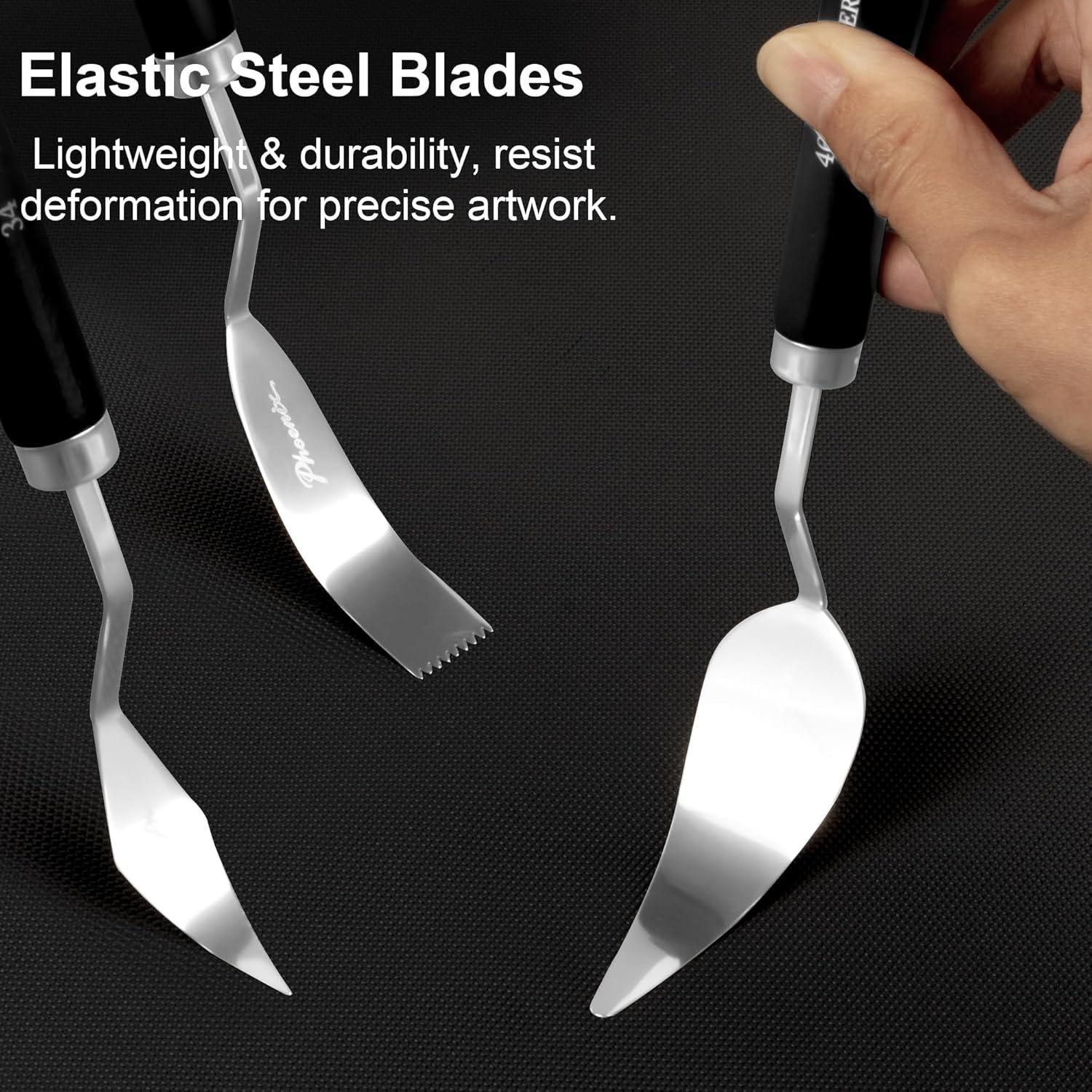 Juego de Espátulas de Paleta PHOENIX 8 Piezas Acero Inoxidable