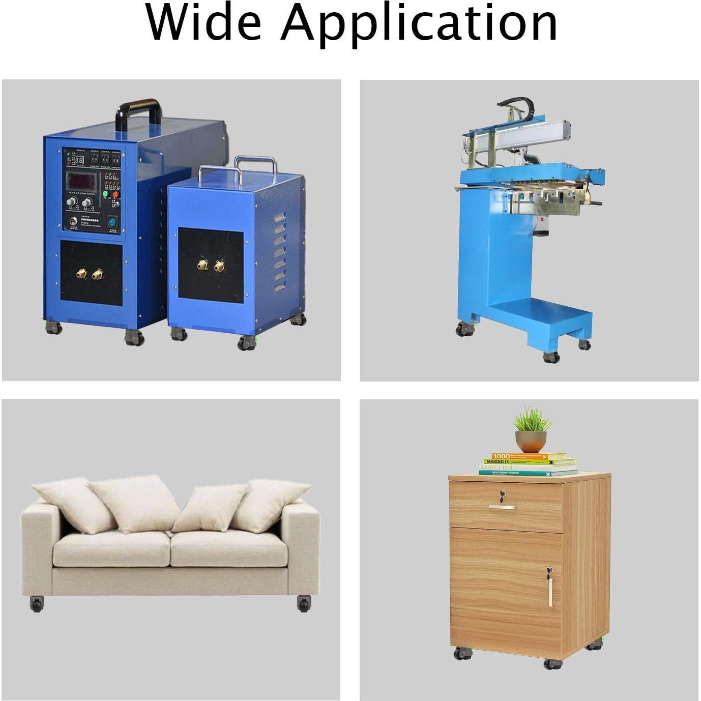 Paquete de 4 Ruedas Niveladoras TopHigh 60F Ajustables 1000 Kg