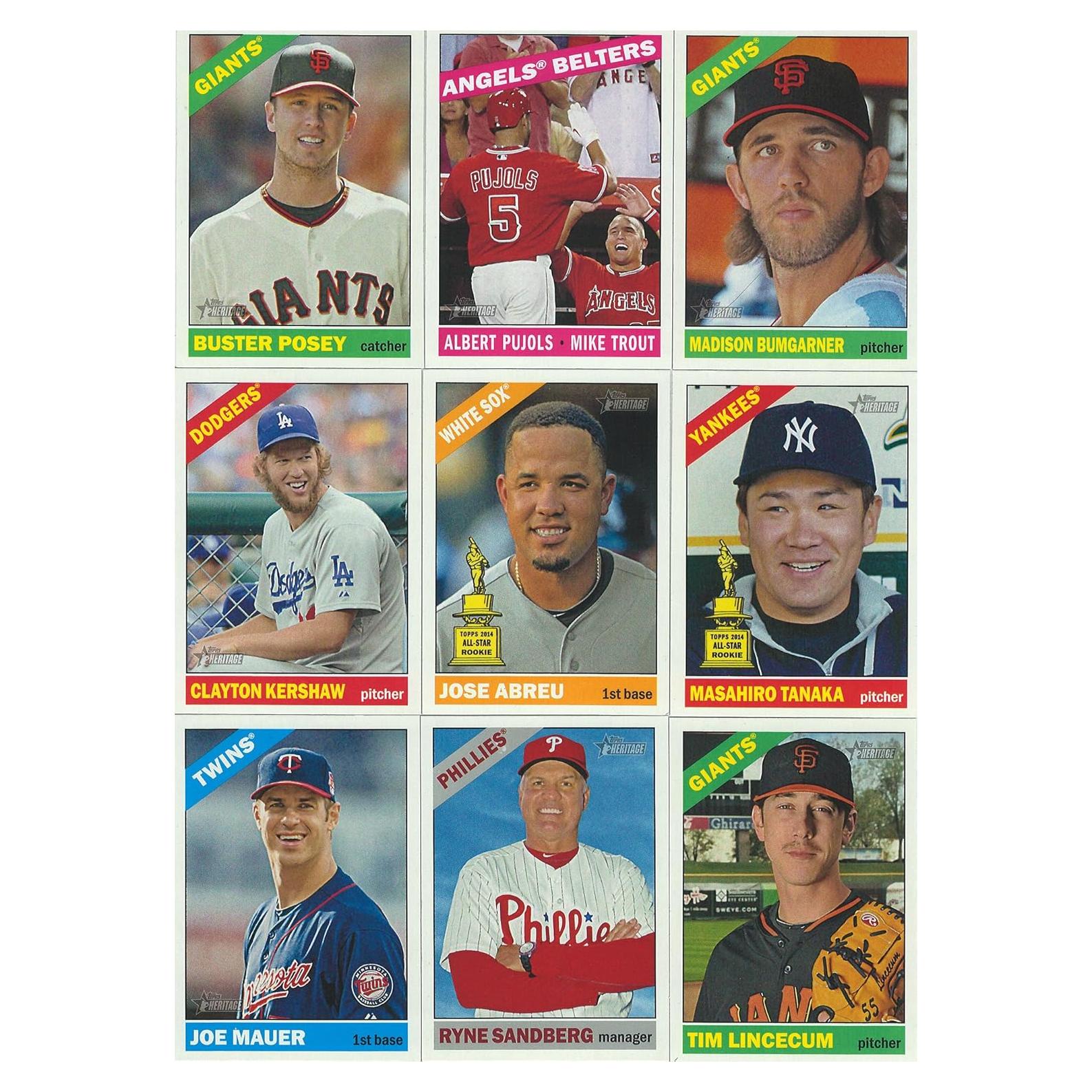 Conjunto Completo 425 Tarjetas Béisbol Topps Heritage 2015