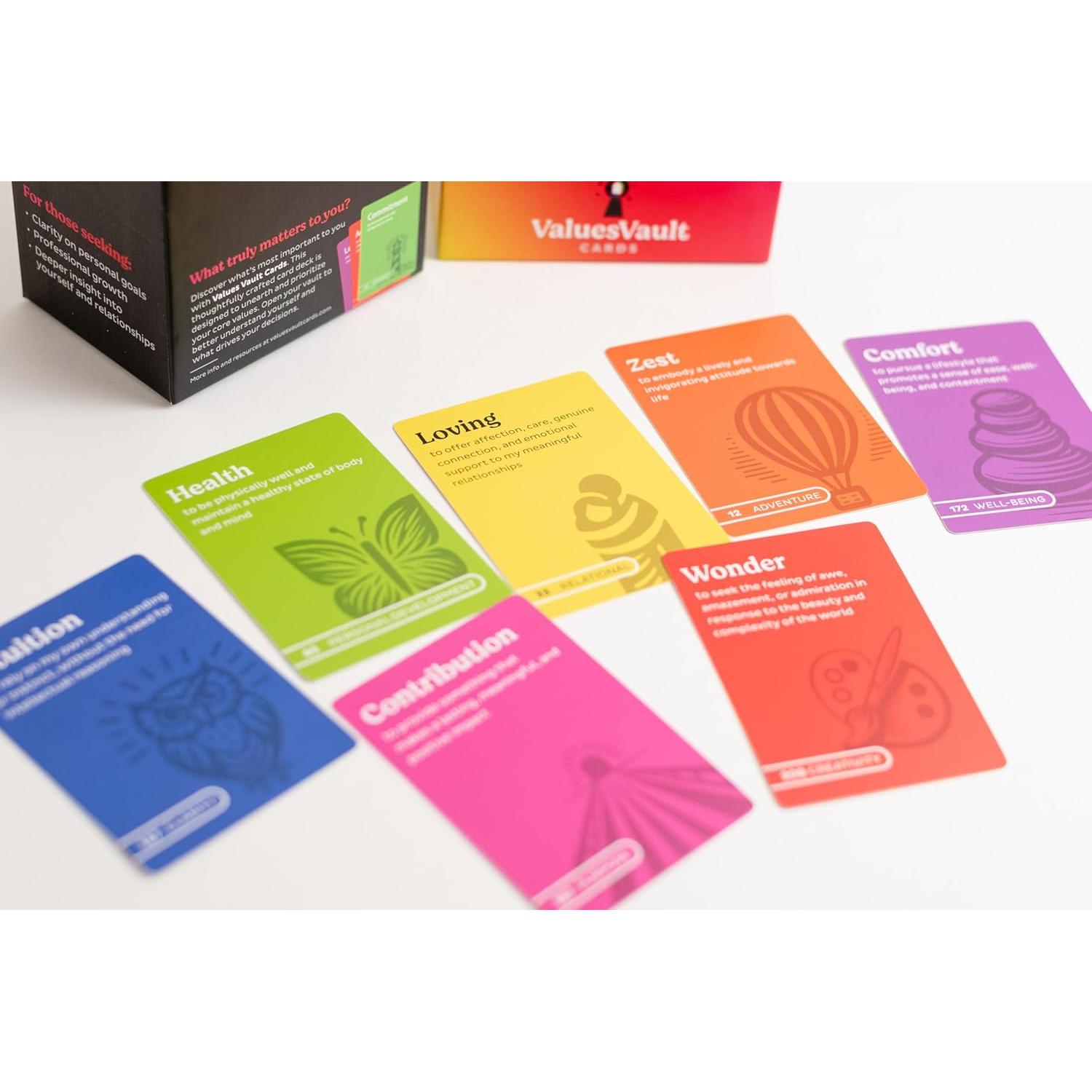 Cartas de Valores Vault - Baraja de Clasificación Personal y Profesional