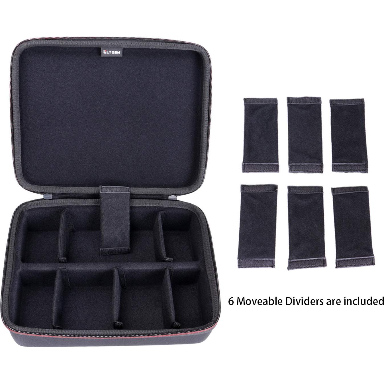 Caja de Almacenamiento de Cartas LTGEM con 6 Divisores - Negra