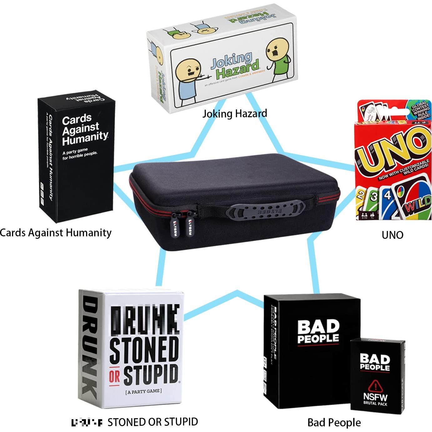 Caja de Almacenamiento de Cartas LTGEM con 6 Divisores - Negra