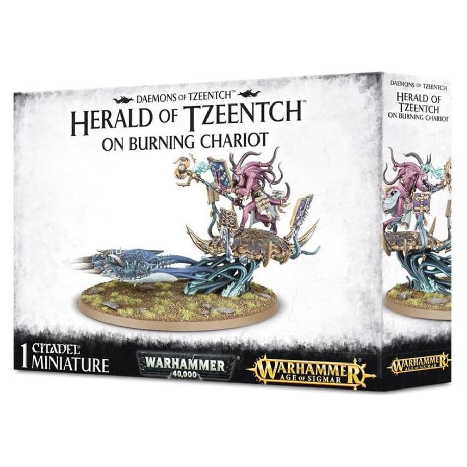 Miniatura Heraldo de Tzeentch en Carroza Ardiente Games Workshop