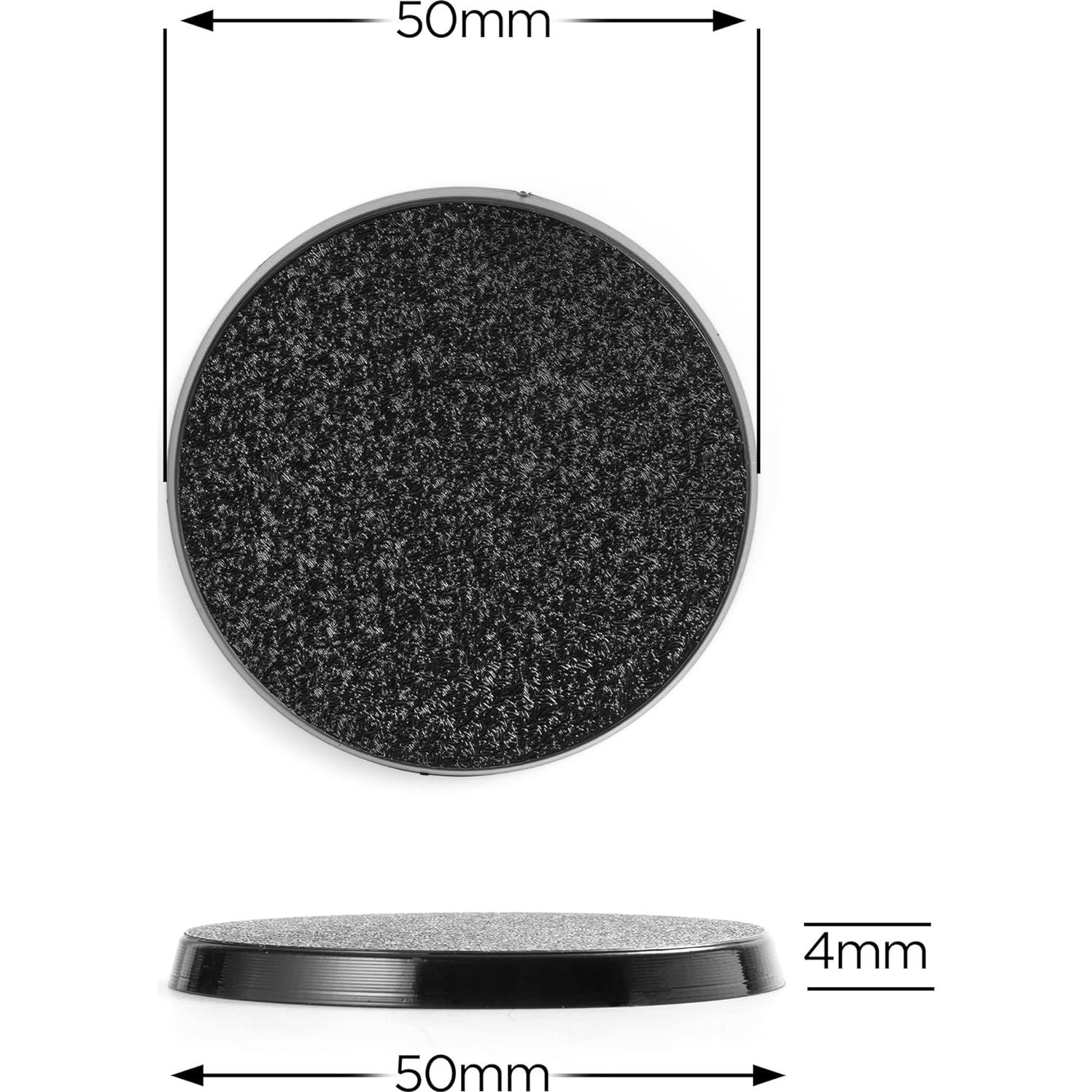 Bases redondas de plástico texturizado 50 mm VSPH 50 unidades