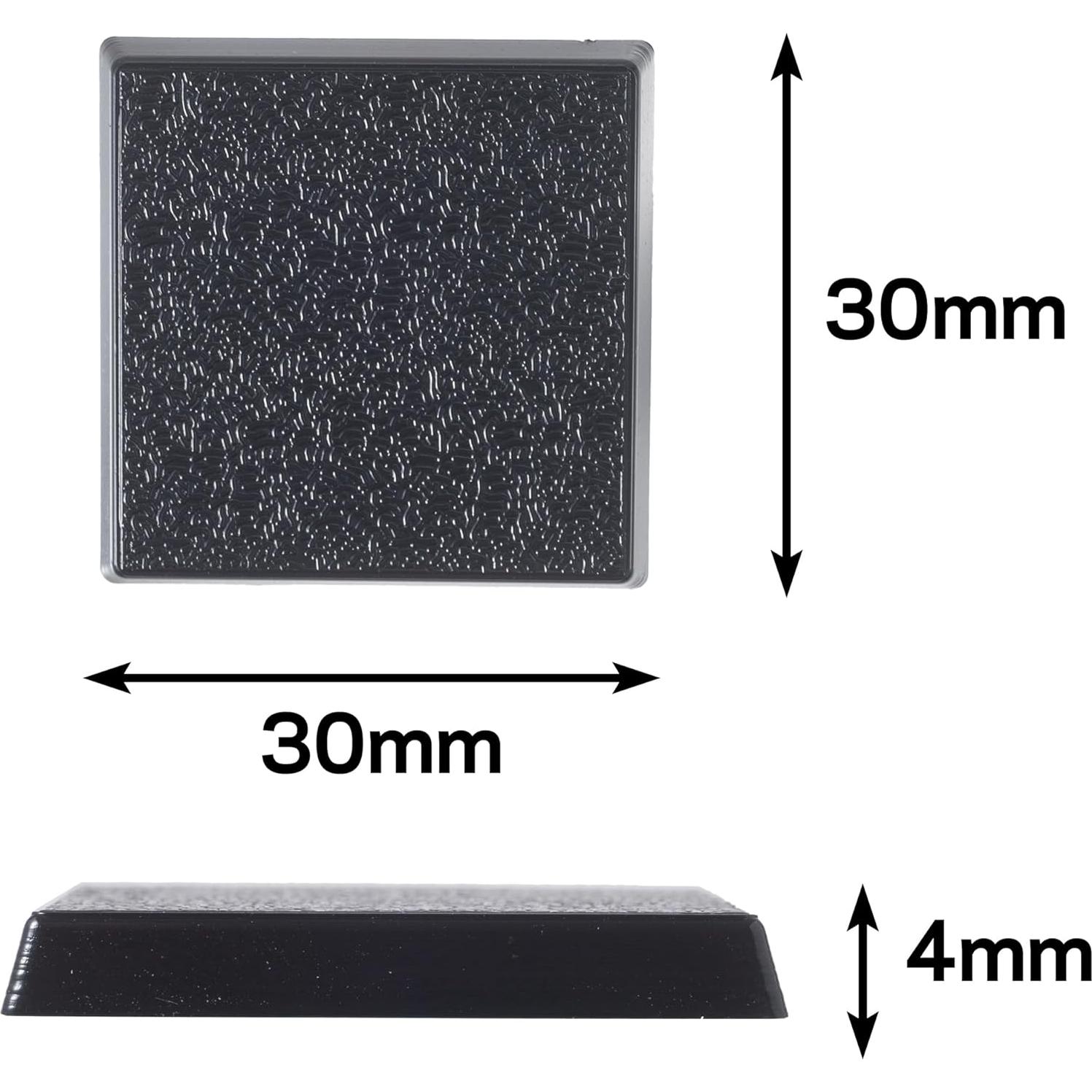 Bases Cuadradas Texturizadas 30mm VSPH 110 Unidades para Juegos