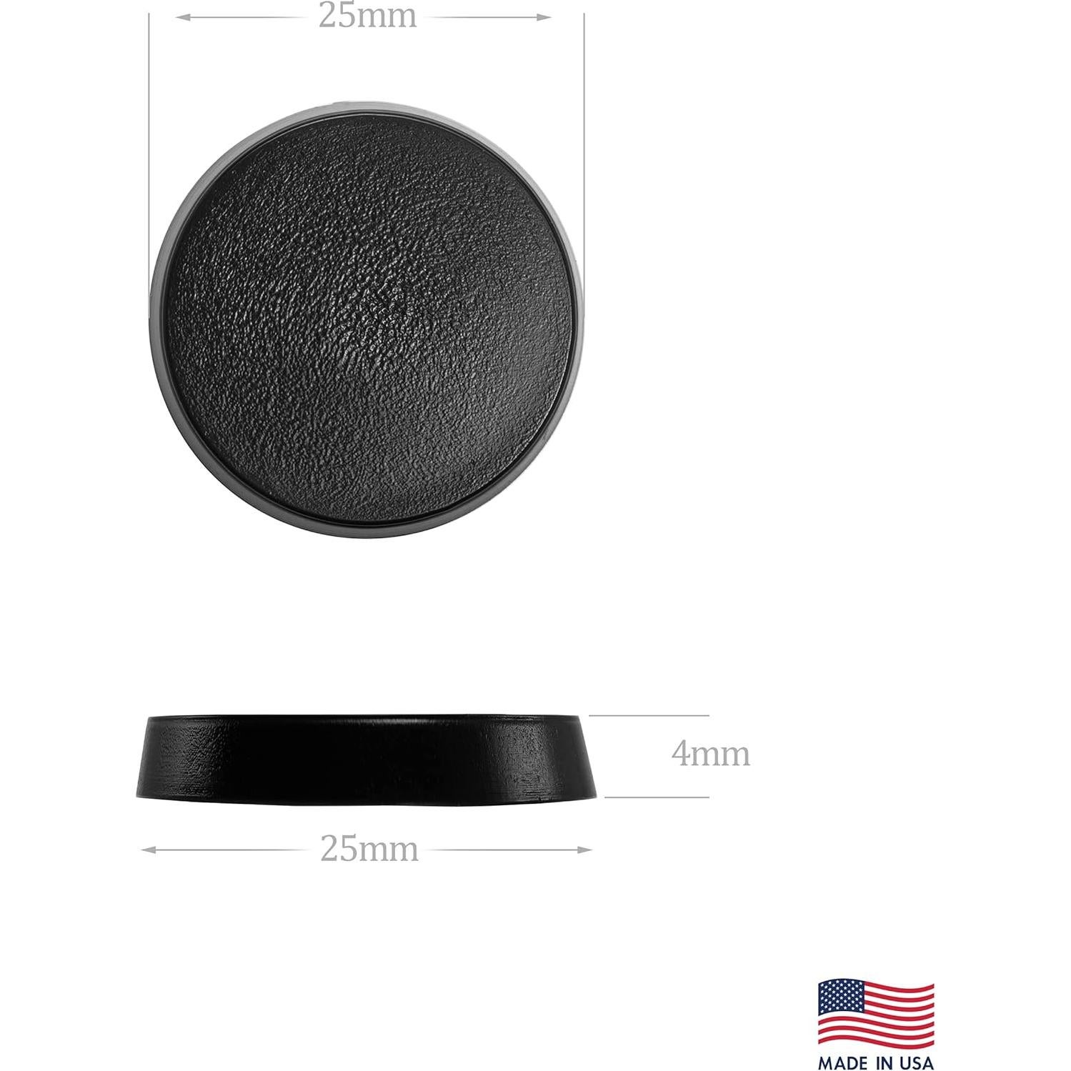 Bases Redondas de Plástico VSPH 25mm para Juegos de Mesa - 120 Unidades